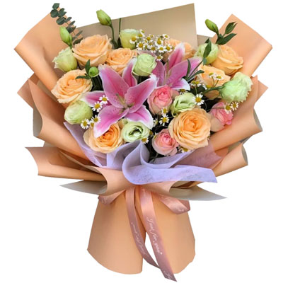 大庆11朵玫瑰桔梗百合，陪你每个季节