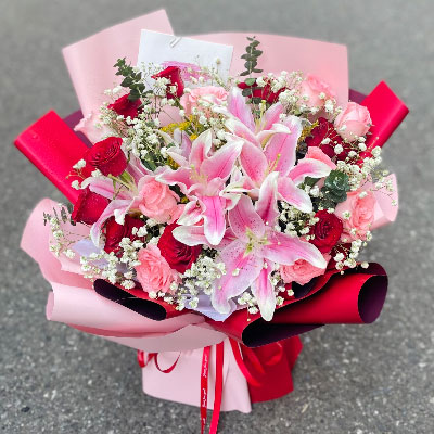 大庆22朵玫瑰混搭百合，共舞人生